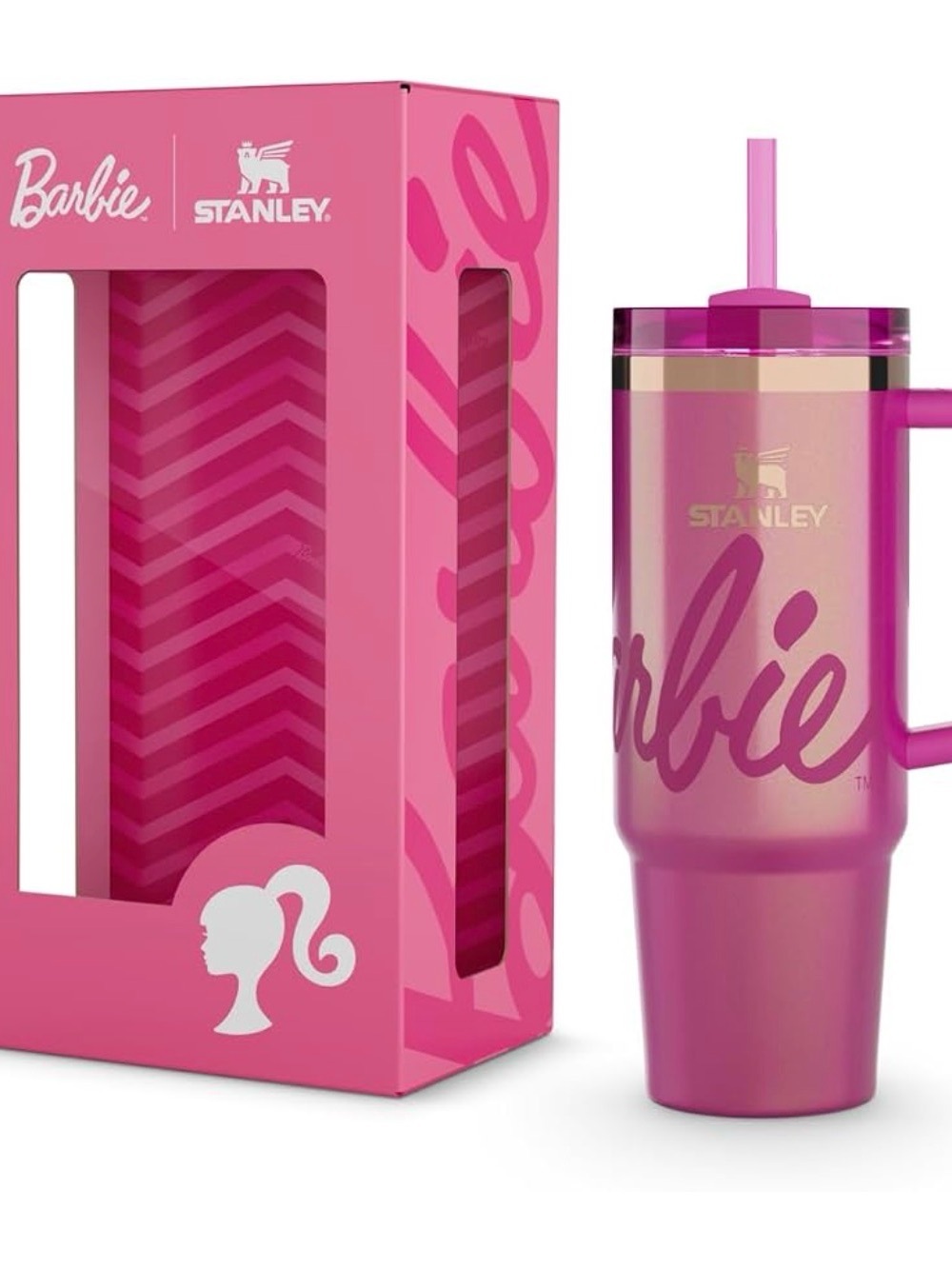 STANLEY Quencher H2.0 Flow State Tumbler, 30 oz, Barbie Icon Brand New
